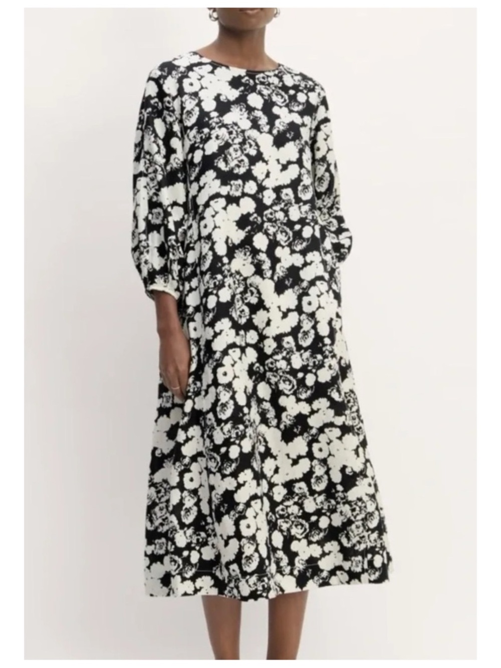 NWT Everlane European Flax Linen Floral Midi Dress Women’s 12
